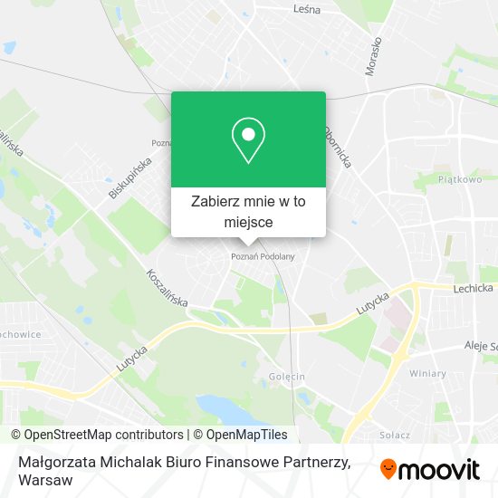 Mapa Małgorzata Michalak Biuro Finansowe Partnerzy