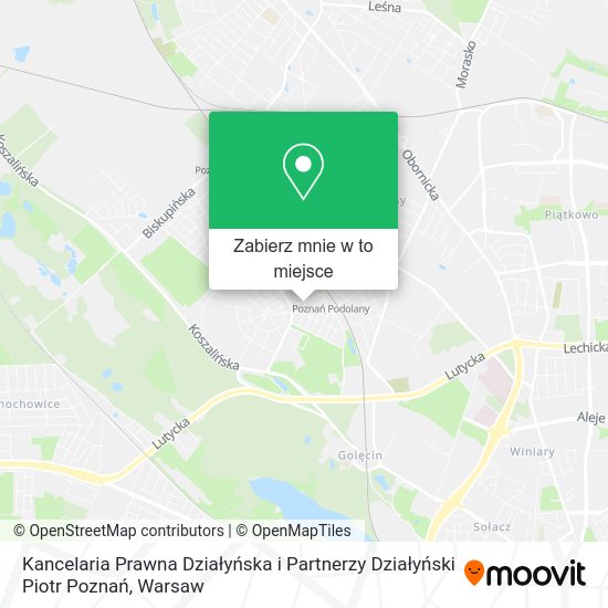 Mapa Kancelaria Prawna Działyńska i Partnerzy Działyński Piotr Poznań