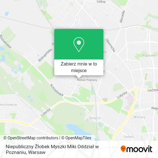 Mapa Niepubliczny Żłobek Myszki Miki Oddział w Poznaniu