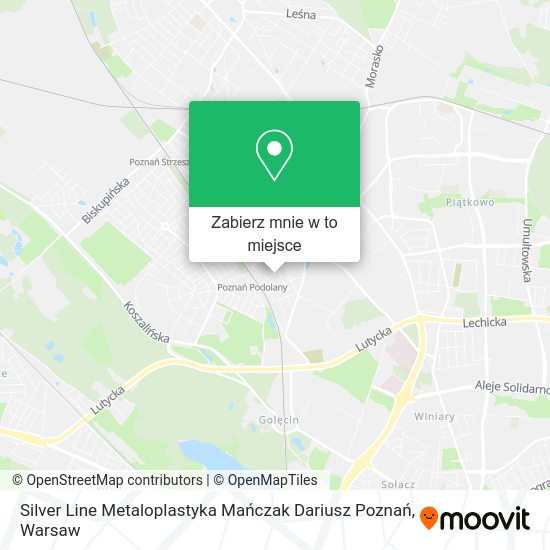 Mapa Silver Line Metaloplastyka Mańczak Dariusz Poznań