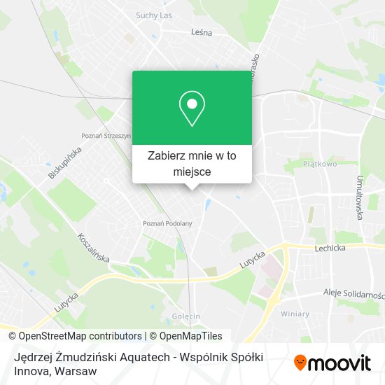 Mapa Jędrzej Żmudziński Aquatech - Wspólnik Spółki Innova