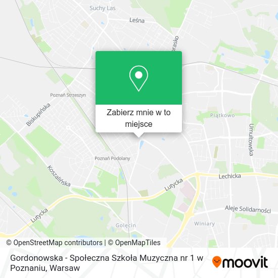 Mapa Gordonowska - Społeczna Szkoła Muzyczna nr 1 w Poznaniu