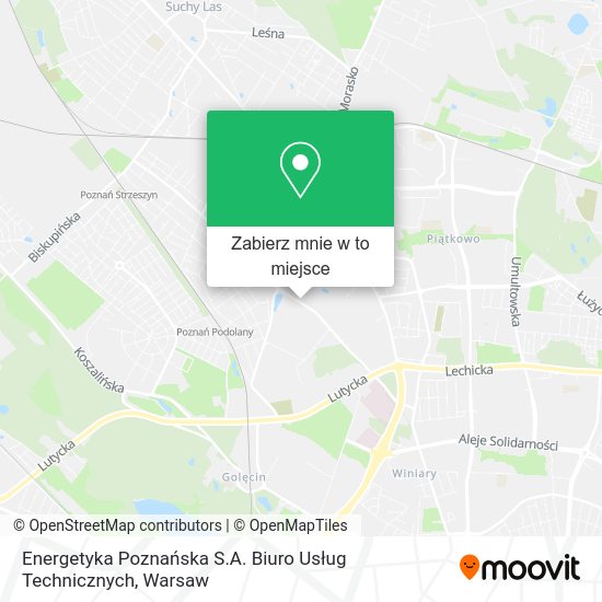 Mapa Energetyka Poznańska S.A. Biuro Usług Technicznych