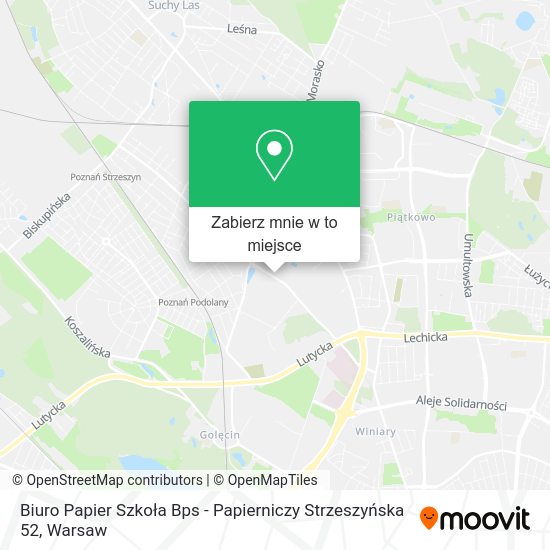 Mapa Biuro Papier Szkoła Bps - Papierniczy Strzeszyńska 52