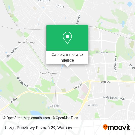 Mapa Urząd Pocztowy Poznań 29