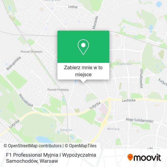 Mapa F1 Professional Myjnia i Wypożyczalnia Samochodów