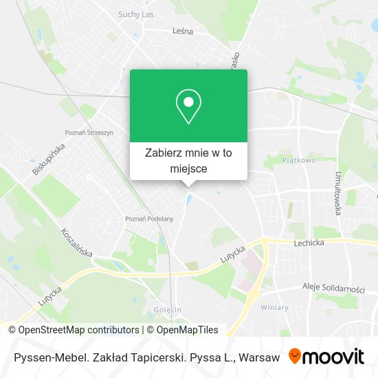 Mapa Pyssen-Mebel. Zakład Tapicerski. Pyssa L.