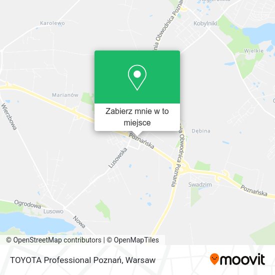 Mapa TOYOTA Professional Poznań