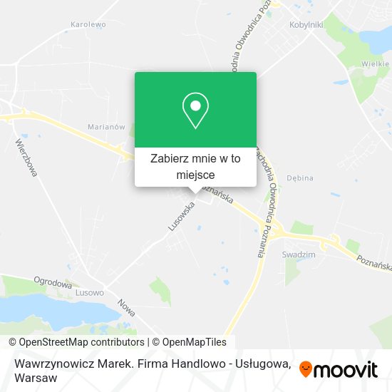 Mapa Wawrzynowicz Marek. Firma Handlowo - Usługowa