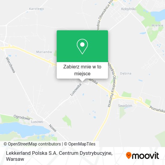 Mapa Lekkerland Polska S.A. Centrum Dystrybucyjne