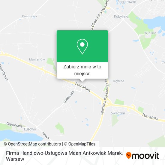 Mapa Firma Handlowo-Usługowa Maan Antkowiak Marek