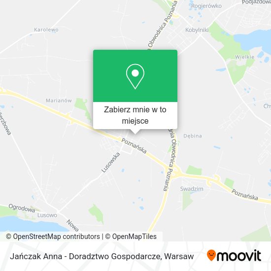 Mapa Jańczak Anna - Doradztwo Gospodarcze