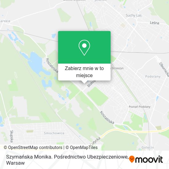 Mapa Szymańska Monika. Pośrednictwo Ubezpieczeniowe