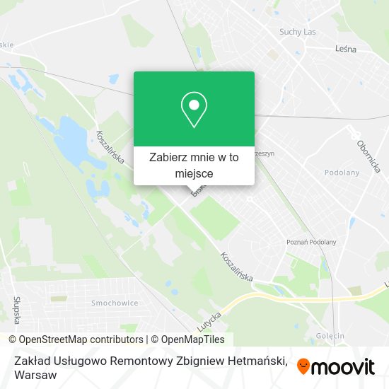 Mapa Zakład Usługowo Remontowy Zbigniew Hetmański