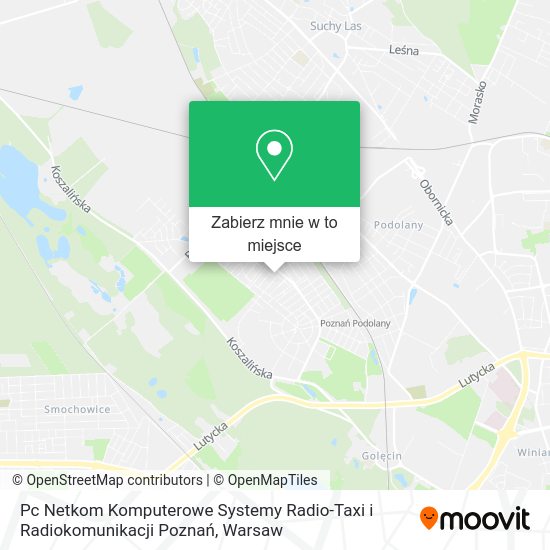 Mapa Pc Netkom Komputerowe Systemy Radio-Taxi i Radiokomunikacji Poznań