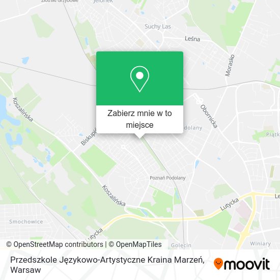 Mapa Przedszkole Językowo-Artystyczne Kraina Marzeń