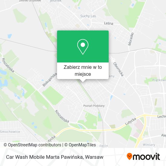 Mapa Car Wash Mobile Marta Pawińska