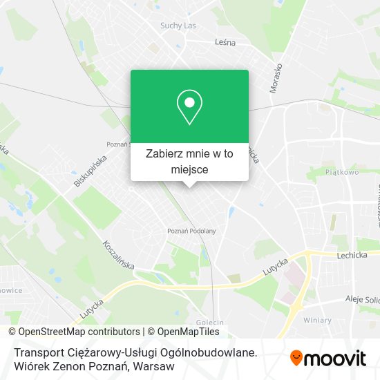 Mapa Transport Ciężarowy-Usługi Ogólnobudowlane. Wiórek Zenon Poznań