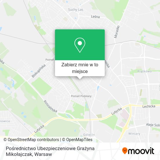 Mapa Pośrednictwo Ubezpieczeniowe Grażyna Mikołajczak