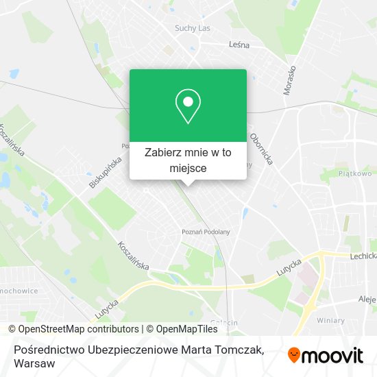 Mapa Pośrednictwo Ubezpieczeniowe Marta Tomczak