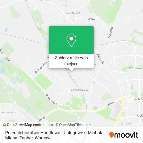 Mapa Przedsiębiorstwo Handlowo - Usługowe u Michała Michał Tauber