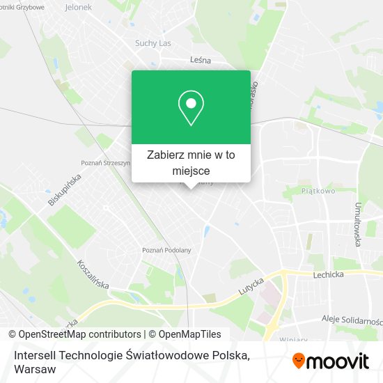 Mapa Intersell Technologie Światłowodowe Polska