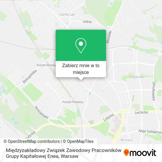 Mapa Międzyzakładowy Związek Zawodowy Pracowników Grupy Kapitałowej Enea