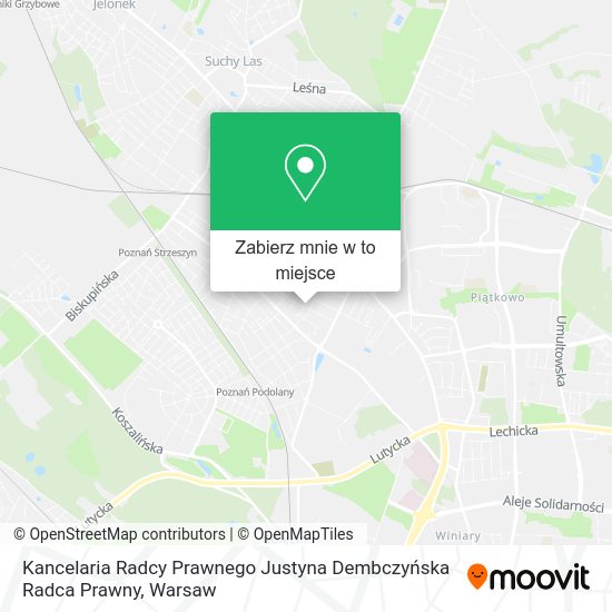 Mapa Kancelaria Radcy Prawnego Justyna Dembczyńska Radca Prawny