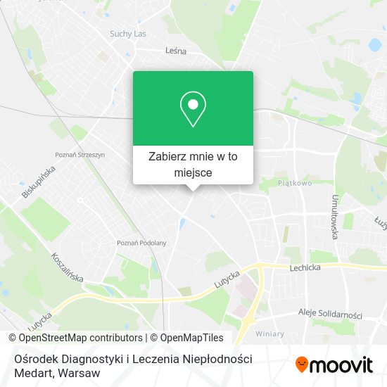 Mapa Ośrodek Diagnostyki i Leczenia Niepłodności Medart