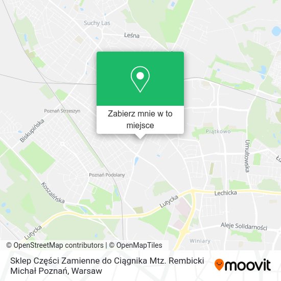 Mapa Sklep Części Zamienne do Ciągnika Mtz. Rembicki Michał Poznań