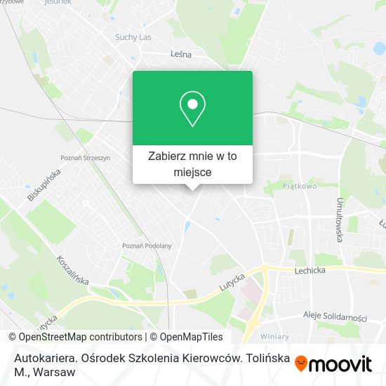 Mapa Autokariera. Ośrodek Szkolenia Kierowców. Tolińska M.