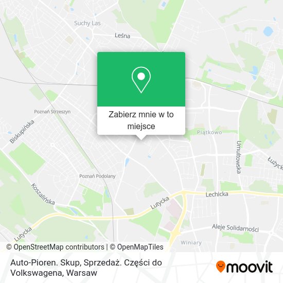 Mapa Auto-Pioren. Skup, Sprzedaż. Części do Volkswagena