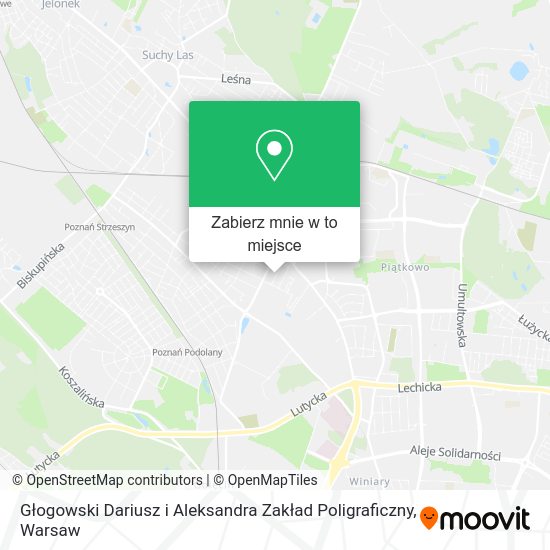 Mapa Głogowski Dariusz i Aleksandra Zakład Poligraficzny