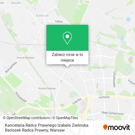 Mapa Kancelaria Radcy Prawnego Izabela Zielinska Barlozek Radca Prawny