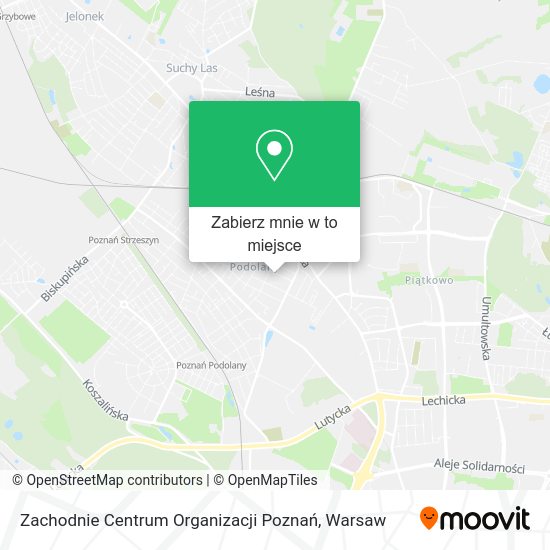 Mapa Zachodnie Centrum Organizacji Poznań