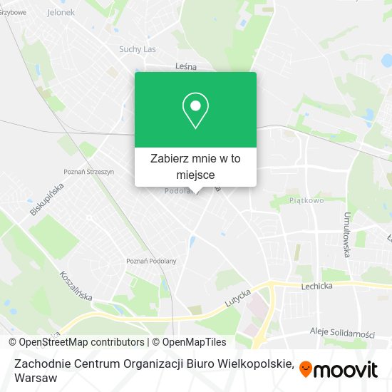 Mapa Zachodnie Centrum Organizacji Biuro Wielkopolskie