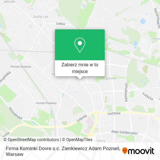 Mapa Firma Kominki Dovre s.c. Zienkiewicz Adam Poznań