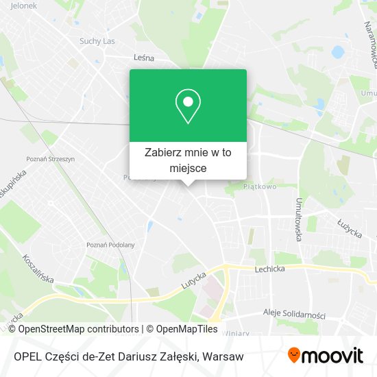 Mapa OPEL Części de-Zet Dariusz Załęski