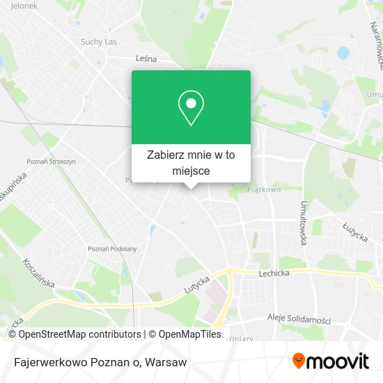 Mapa Fajerwerkowo Poznan o