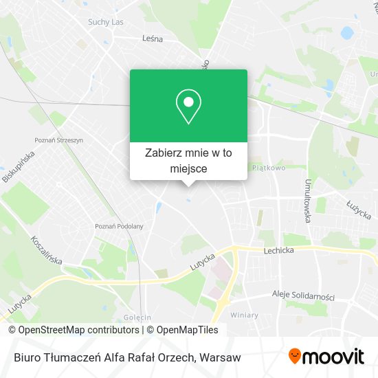 Mapa Biuro Tłumaczeń Alfa Rafał Orzech