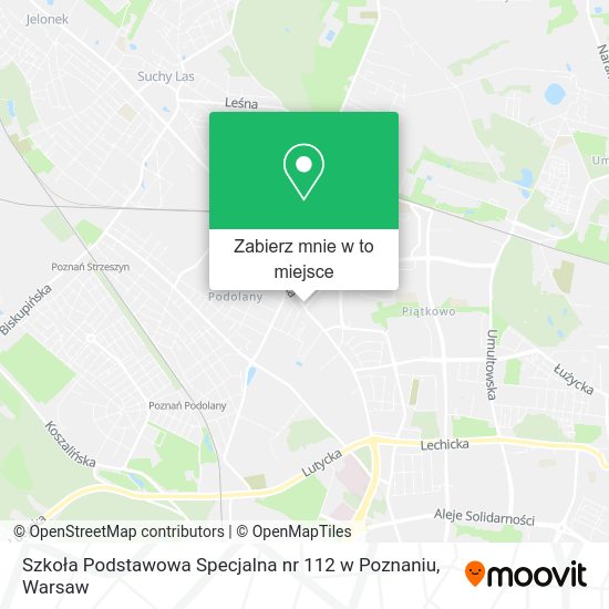 Mapa Szkoła Podstawowa Specjalna nr 112 w Poznaniu