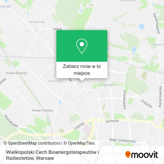 Mapa Wielkopolski Cech Bioenergoterapeutów i Radiestetów