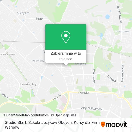 Mapa Studio Start. Szkola Jezyków Obcych. Kursy dla Firm