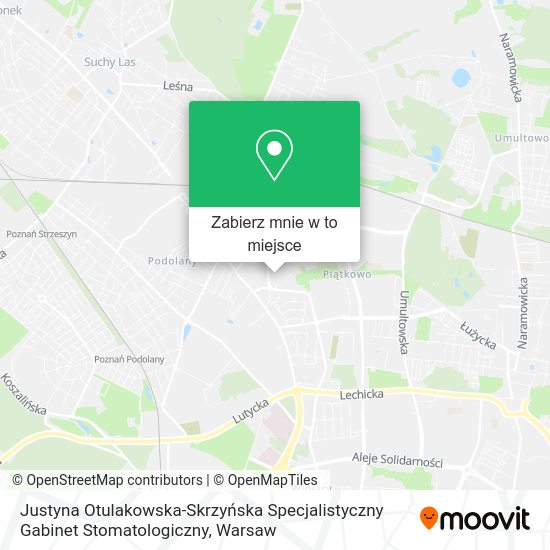 Mapa Justyna Otulakowska-Skrzyńska Specjalistyczny Gabinet Stomatologiczny