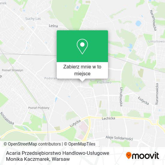 Mapa Acaria Przedsiębiorstwo Handlowo-Usługowe Monika Kaczmarek