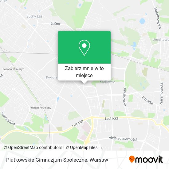 Mapa Piatkowskie Gimnazjum Spoleczne