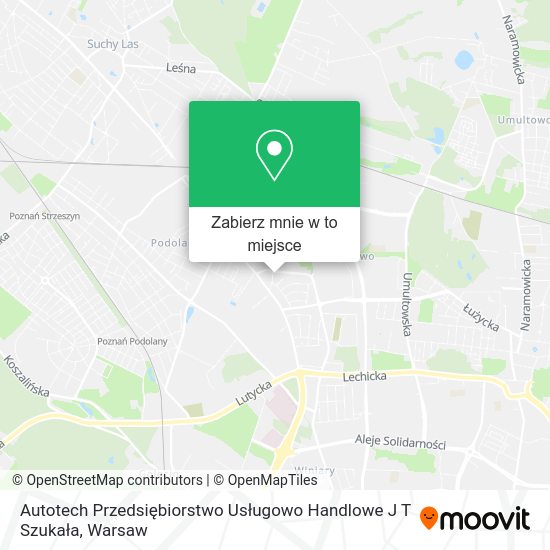 Mapa Autotech Przedsiębiorstwo Usługowo Handlowe J T Szukała