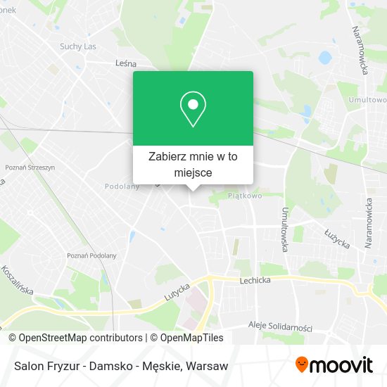 Mapa Salon Fryzur - Damsko - Męskie