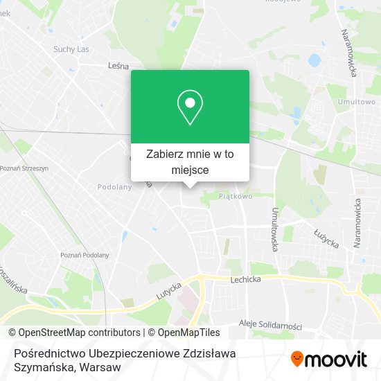 Mapa Pośrednictwo Ubezpieczeniowe Zdzisława Szymańska