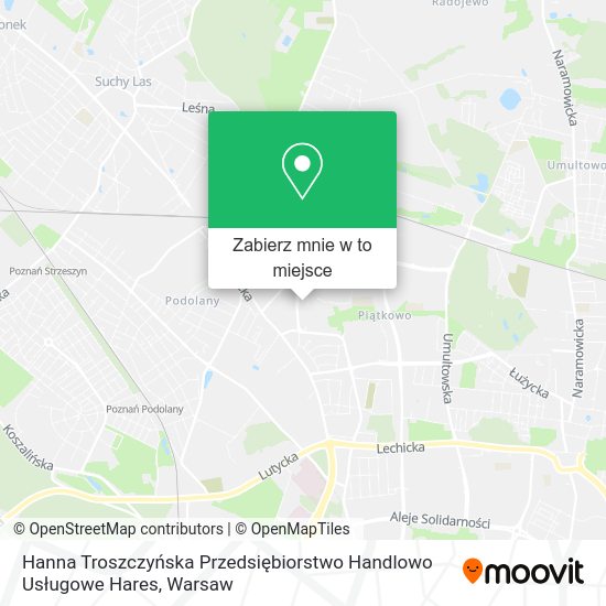 Mapa Hanna Troszczyńska Przedsiębiorstwo Handlowo Usługowe Hares